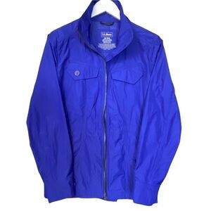 L.L. BEAN Windbreaker Jacket Womens XS Blue Lightweight Coat Anorak